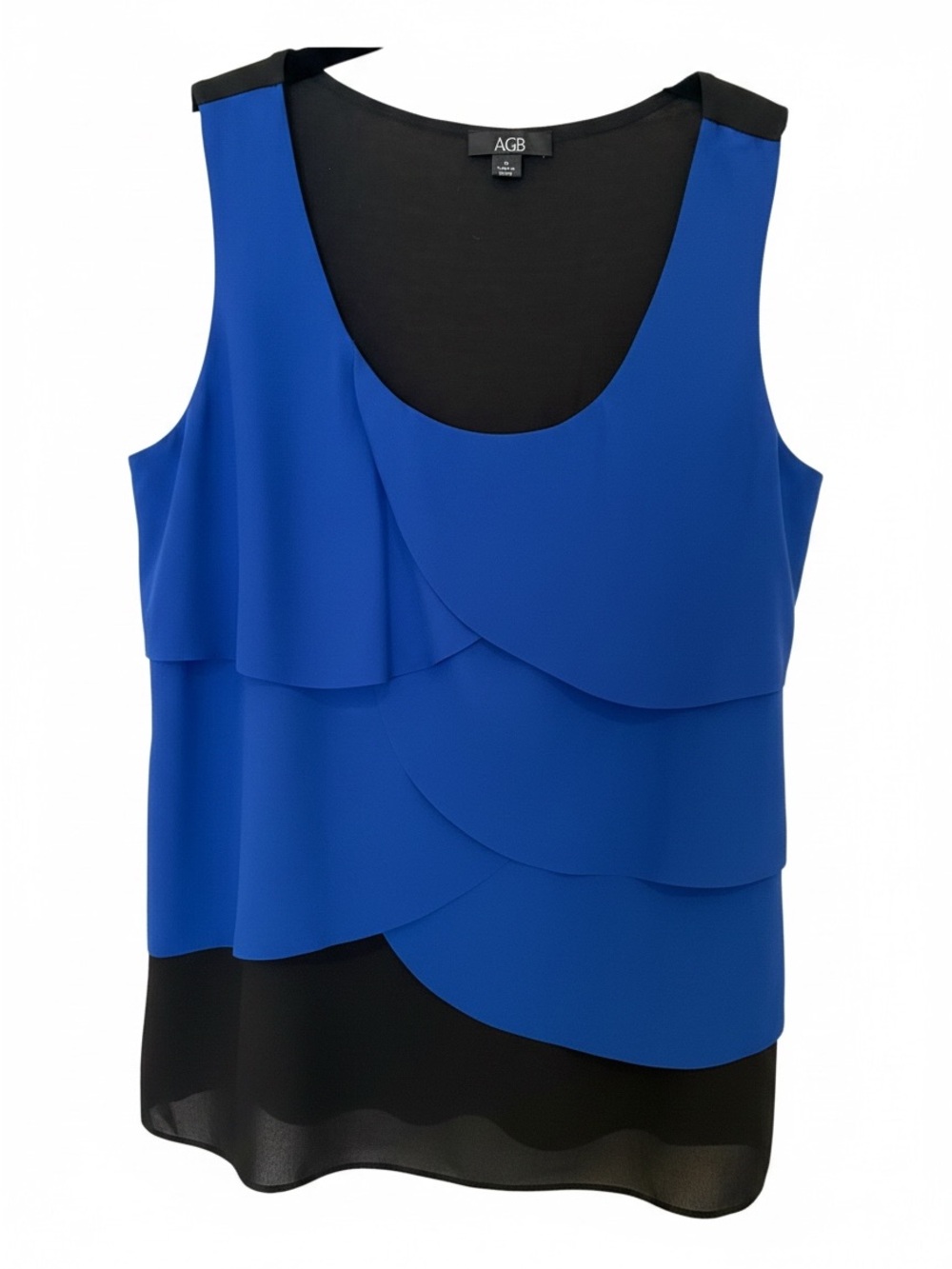AGB Cobalt Blue Layered Tank with Black Trim